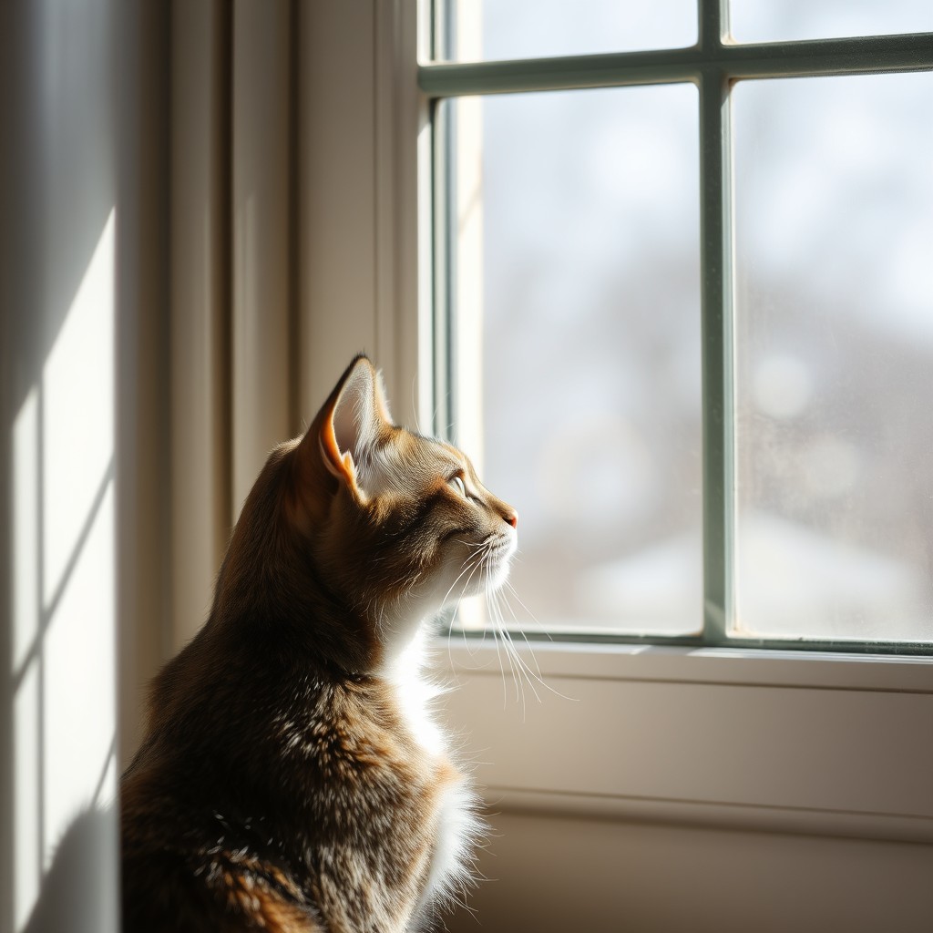 A cat by the window