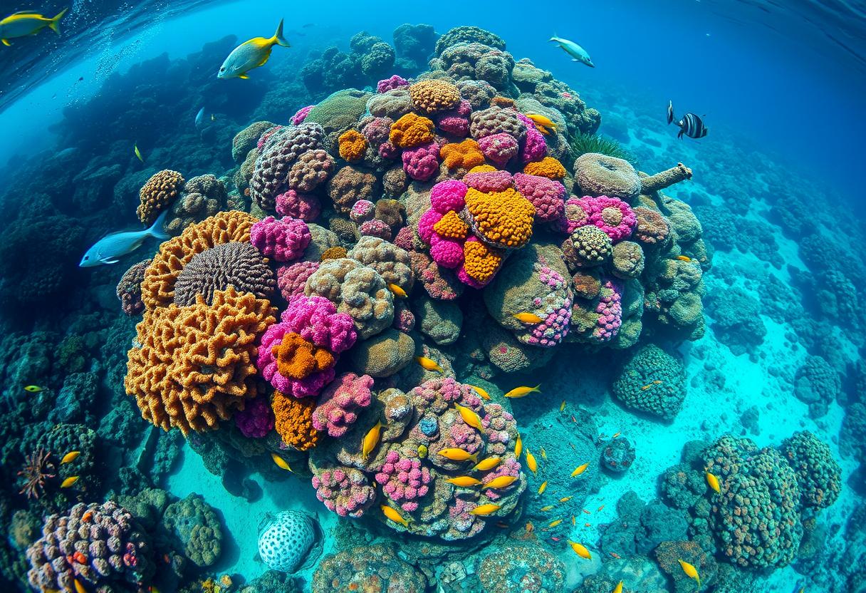 Vibrant, colorful coral reefs, underwater paradise, tropical fish, high quality, photorealistic, clear turquoise water, marine life, scuba diving, snorkeling, breathtaking, vibrant, exotic, diverse::0.5 sea turtles, manta rays, underwater caves, vibrant corals, shipwrecks, underwater photography, ocean conservation.