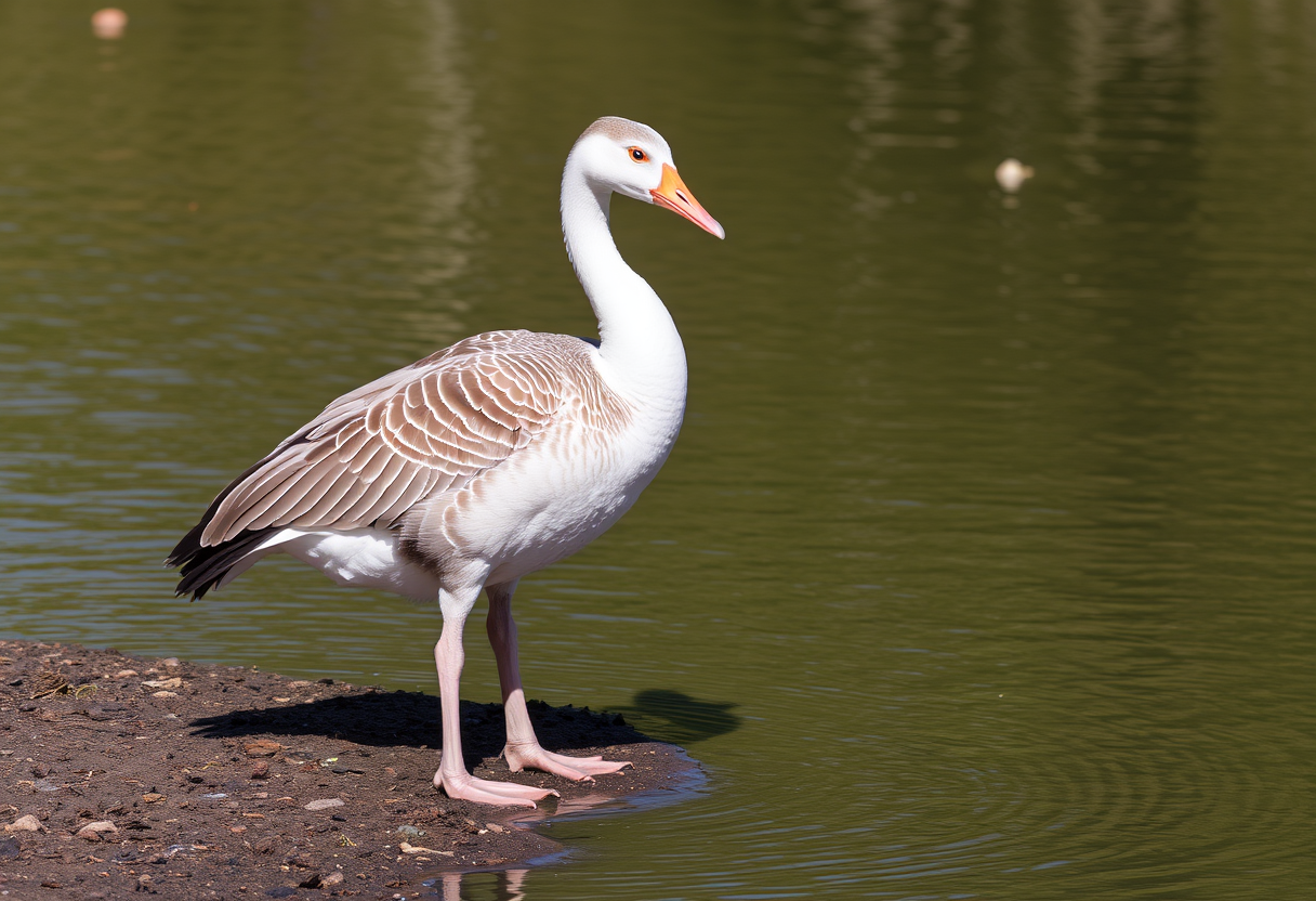 A goose bird (Anser Anser)