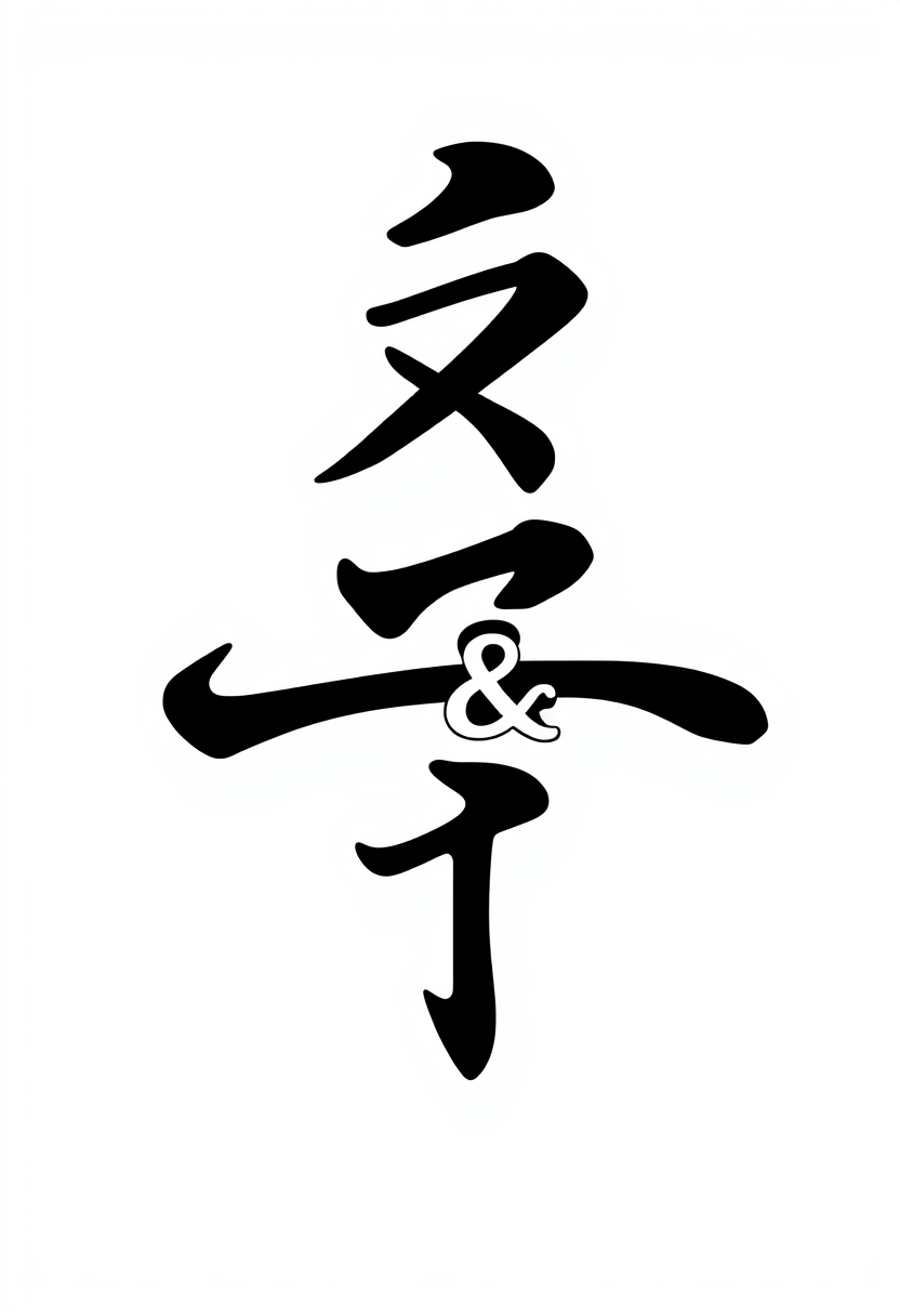 Japanese style logo, black and white, with the letters SC&A that look like ideograms.