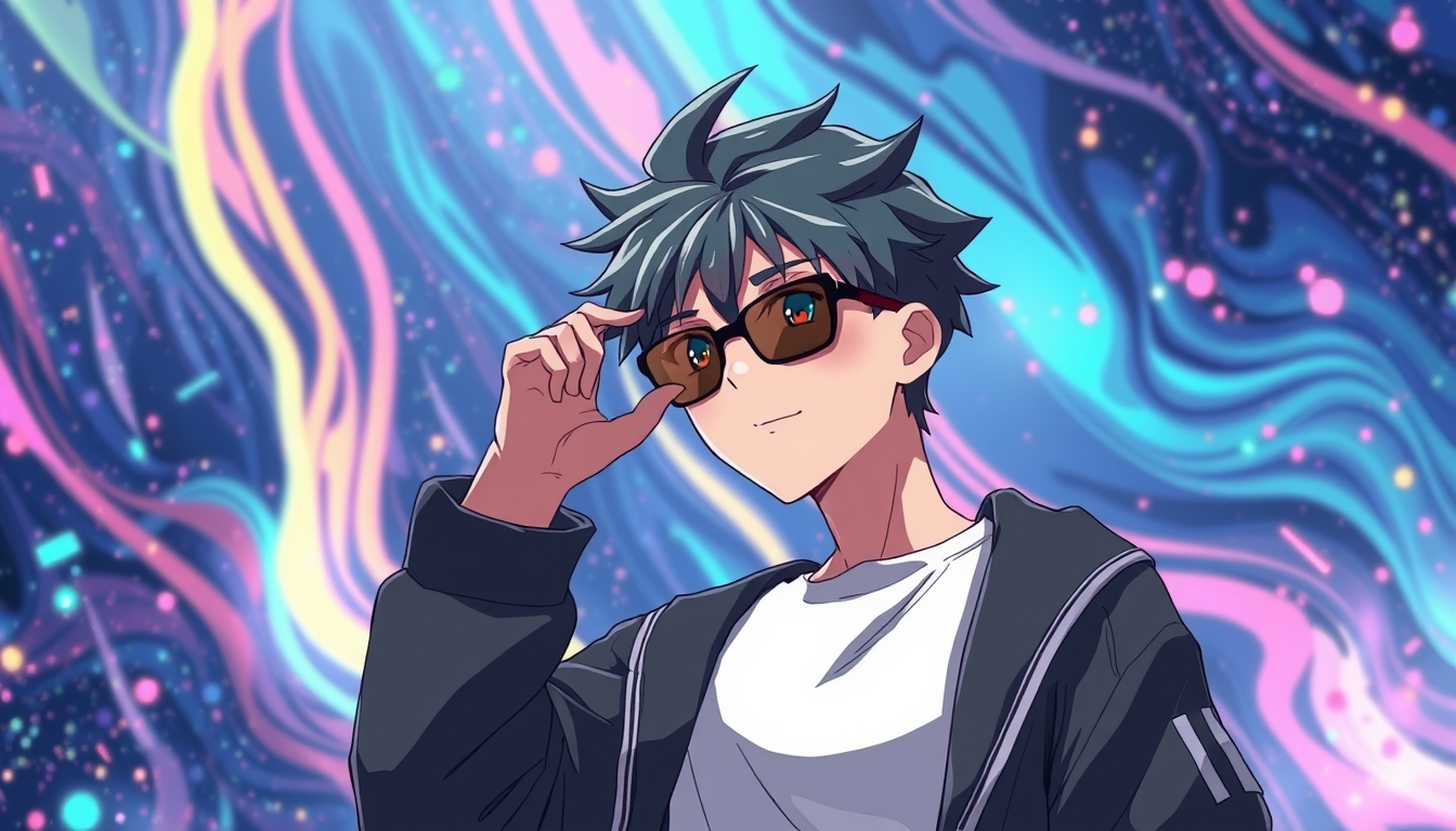 boy, smart and cool, anime, abstract background, 32K UHD, high detailed