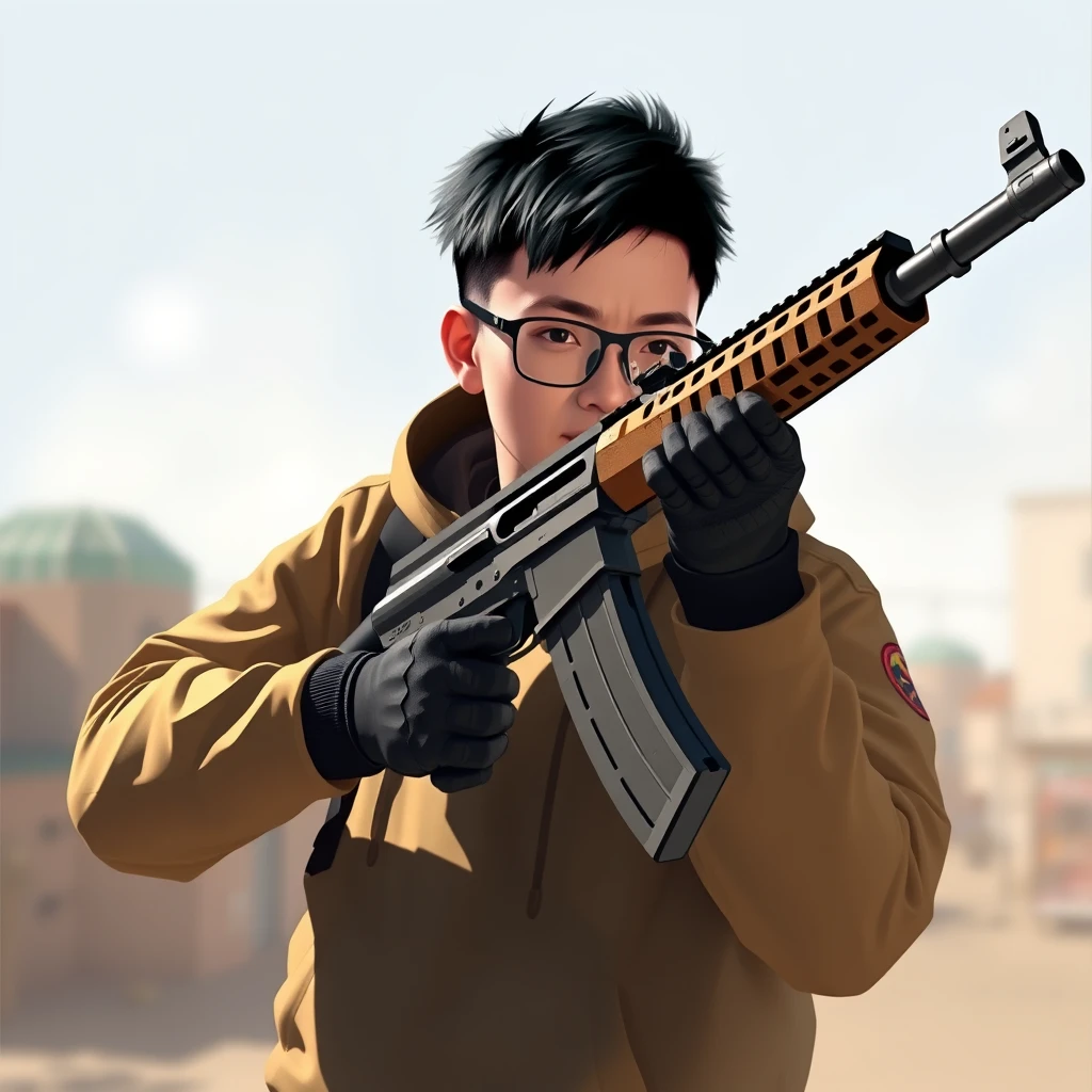 "Guangtou Qiang is playing CS:GO with an AK and shooting Donk."