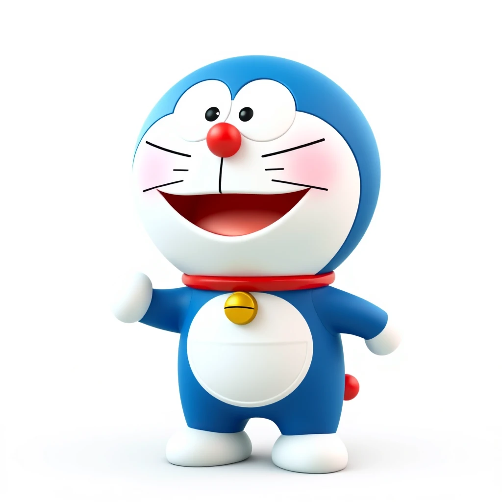 Pixar Style, 8K, this is an avatar, 3D, Doraemon, with full body and a cute smile.