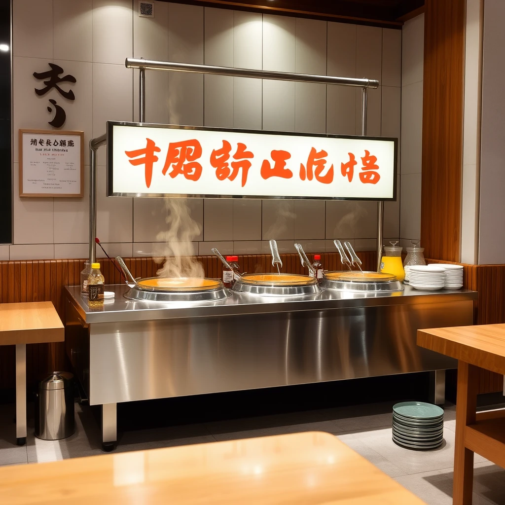 Hot pot restaurant condiment station - Image