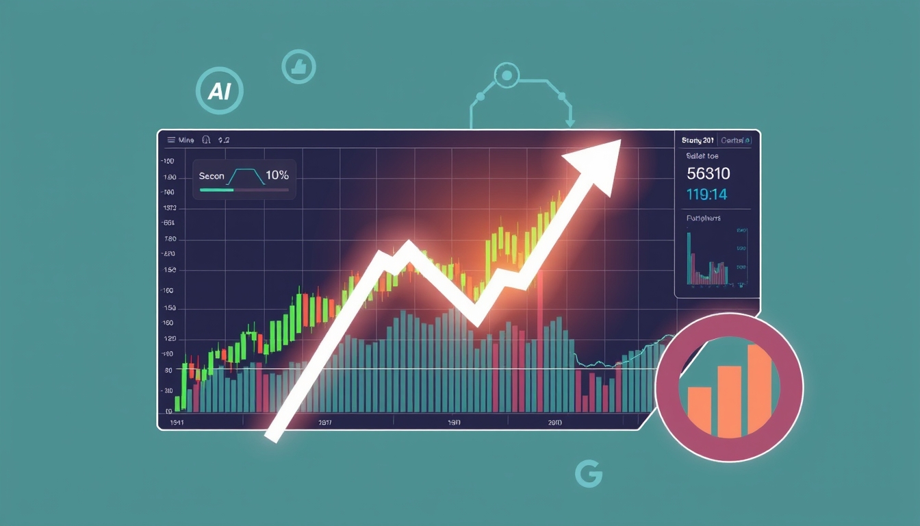 AI-driven stock market analysis, illustrating new financial tools. - Image