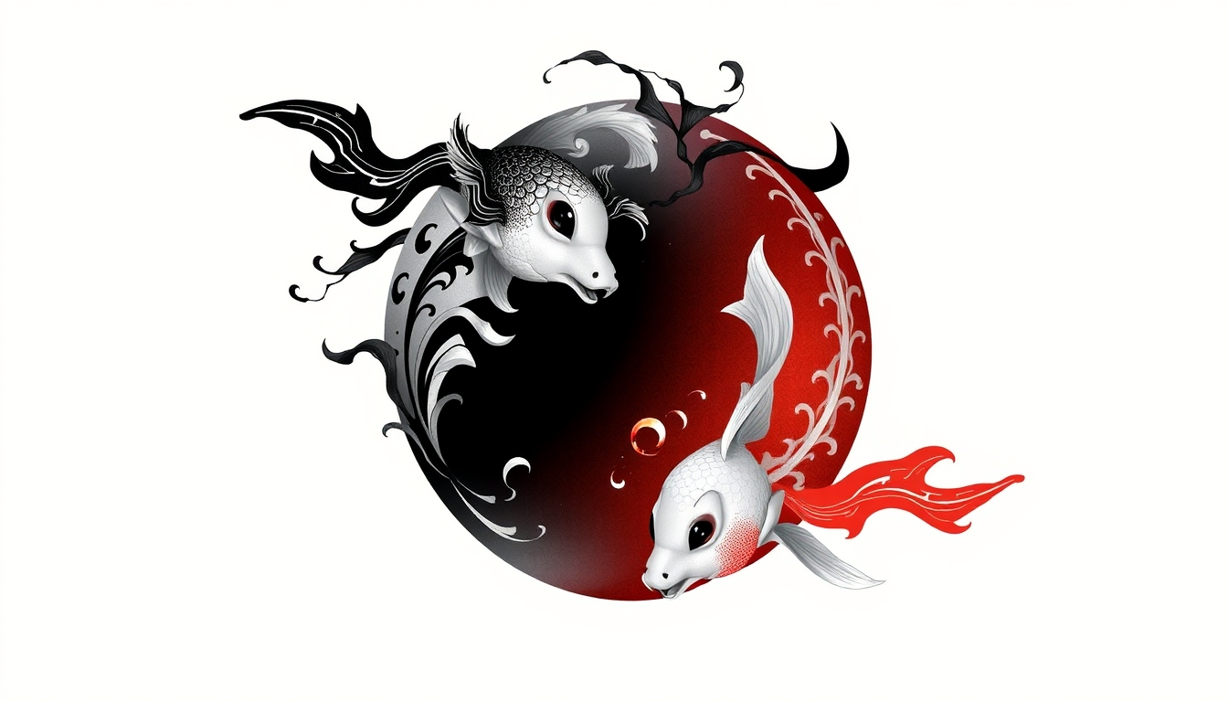 Koi yin yang trending on ArtStation