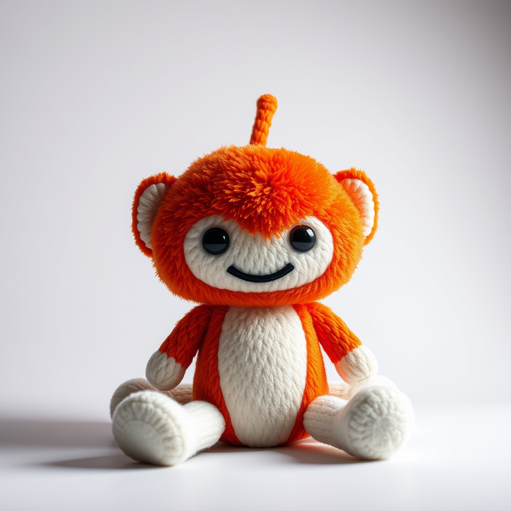 Reddit plushie, product shot, studio lighting - Image