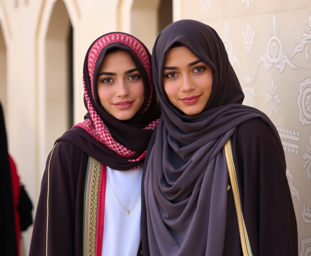 "Saudi Arabian girls are very beautiful, everyday clothing."