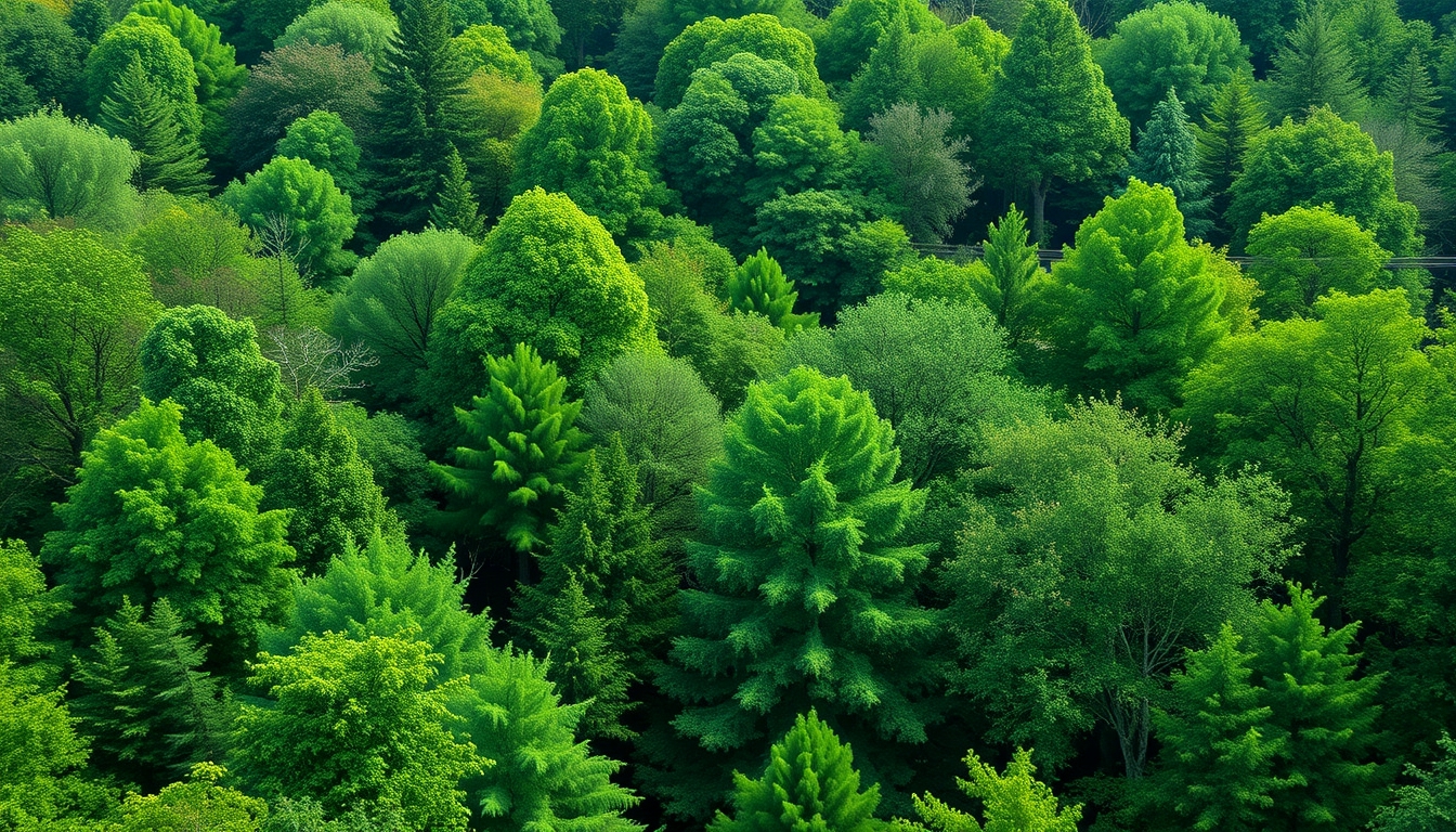 Picture of a beautiful green forest. 8k colorful