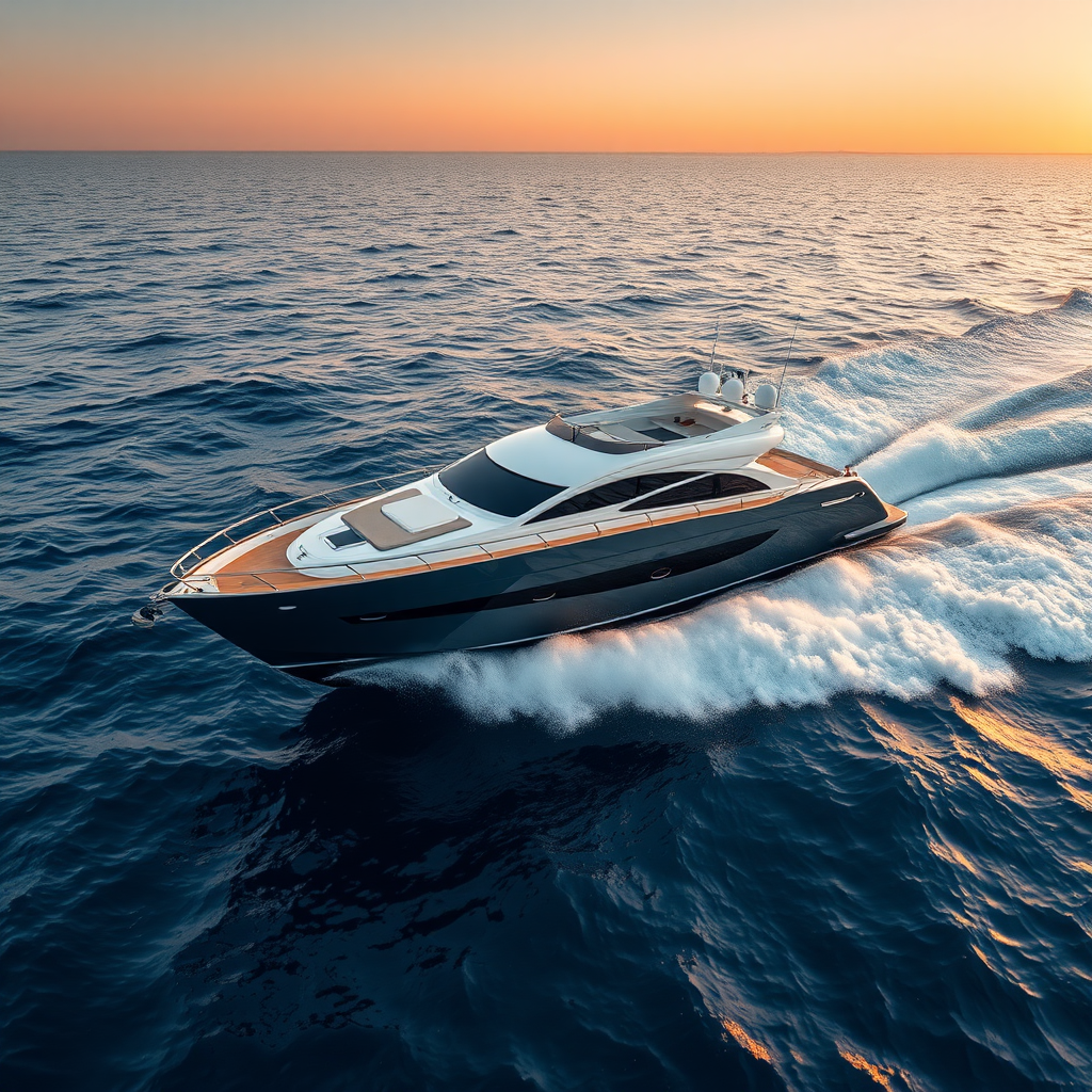 "In the vast embrace of the ocean, every yacht player should be like a hero of the sea, conquering the waves with courage and wisdom. Therefore, as a trusted companion, we specially recommend a yacht that not only symbolizes speed and power but also serves as your reliable partner in life at sea—the Parshing 140 yacht." - Image