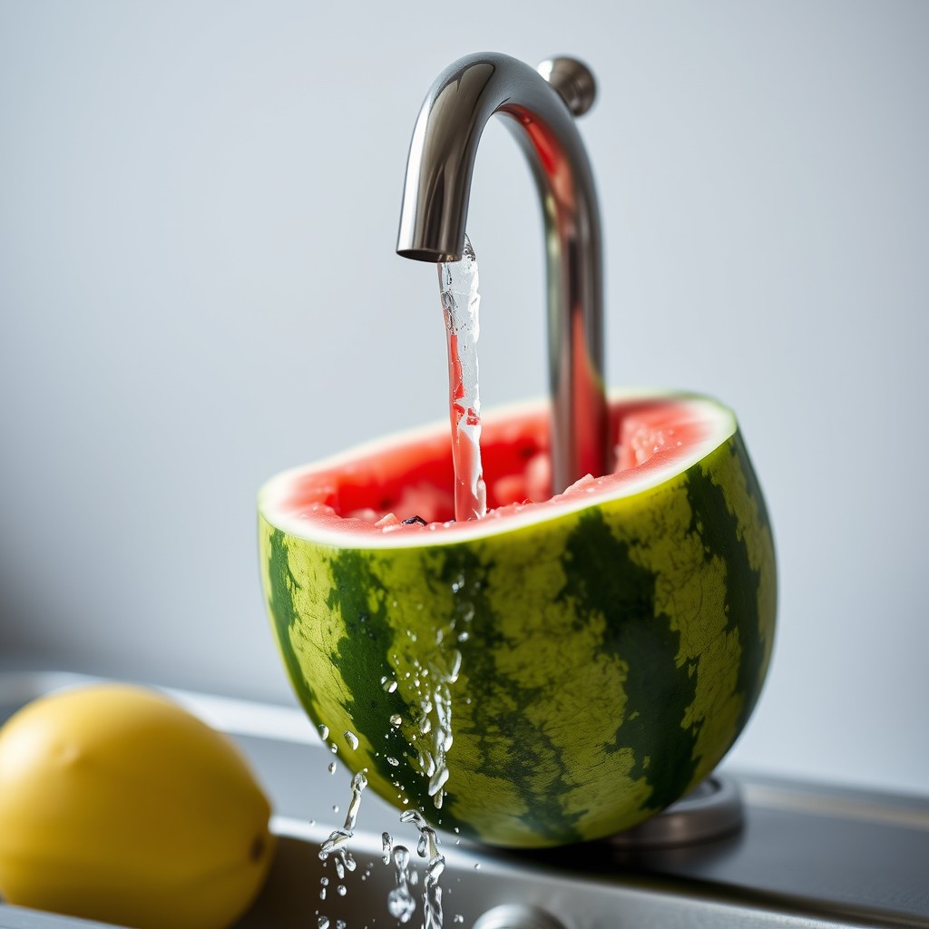 Watermelon sparkle faucet is popping out.