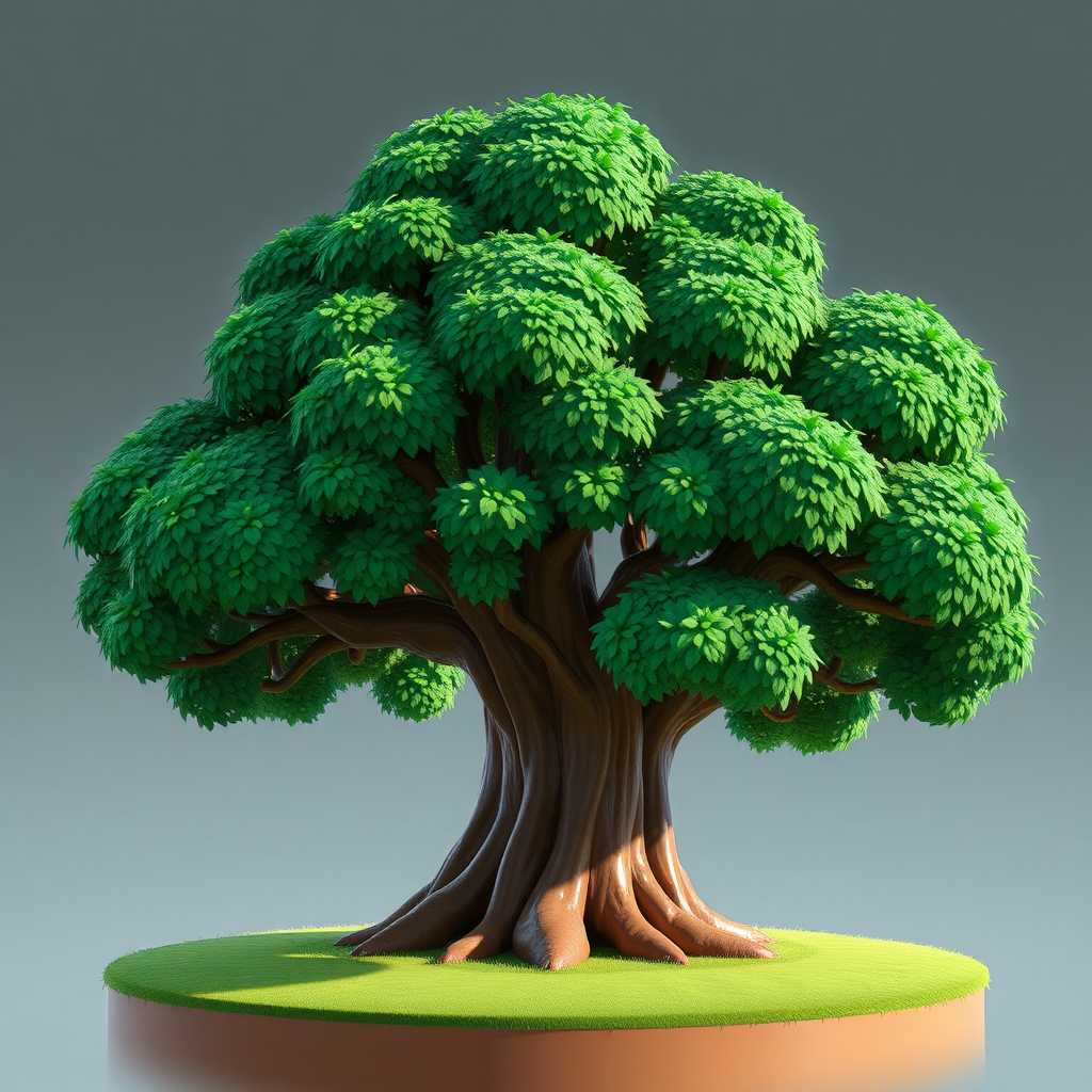 an image of a tree in the game animal crossing amiibo festival ami, oak, game asset of plant and tree, oak tree, mobile game asset, tree, rich tree, ultra detailed trees, large tree, big tree, game asset, single tree, collective civilization tree, fantasy tree, treant, flying trees and park items, 2d game asset, game icon asset, world tree, oak tree ent, speedtree - Image