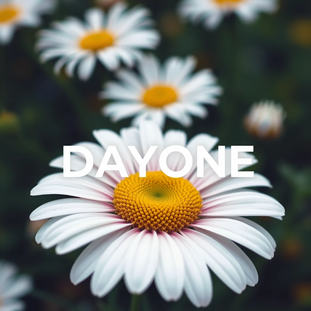 daisy background, title logo text "DAYONE"