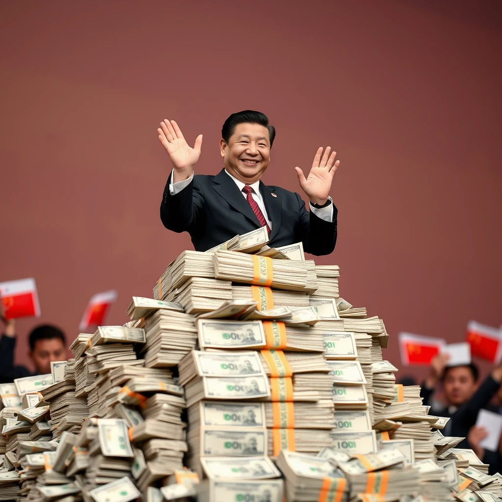 Xi Jinping sat on top of $100 billion in cash and waved happily. - Image