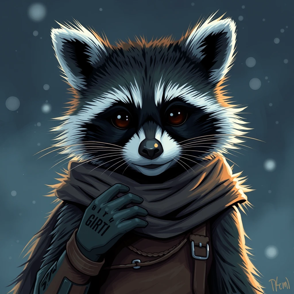 girl - raccoon fantastic