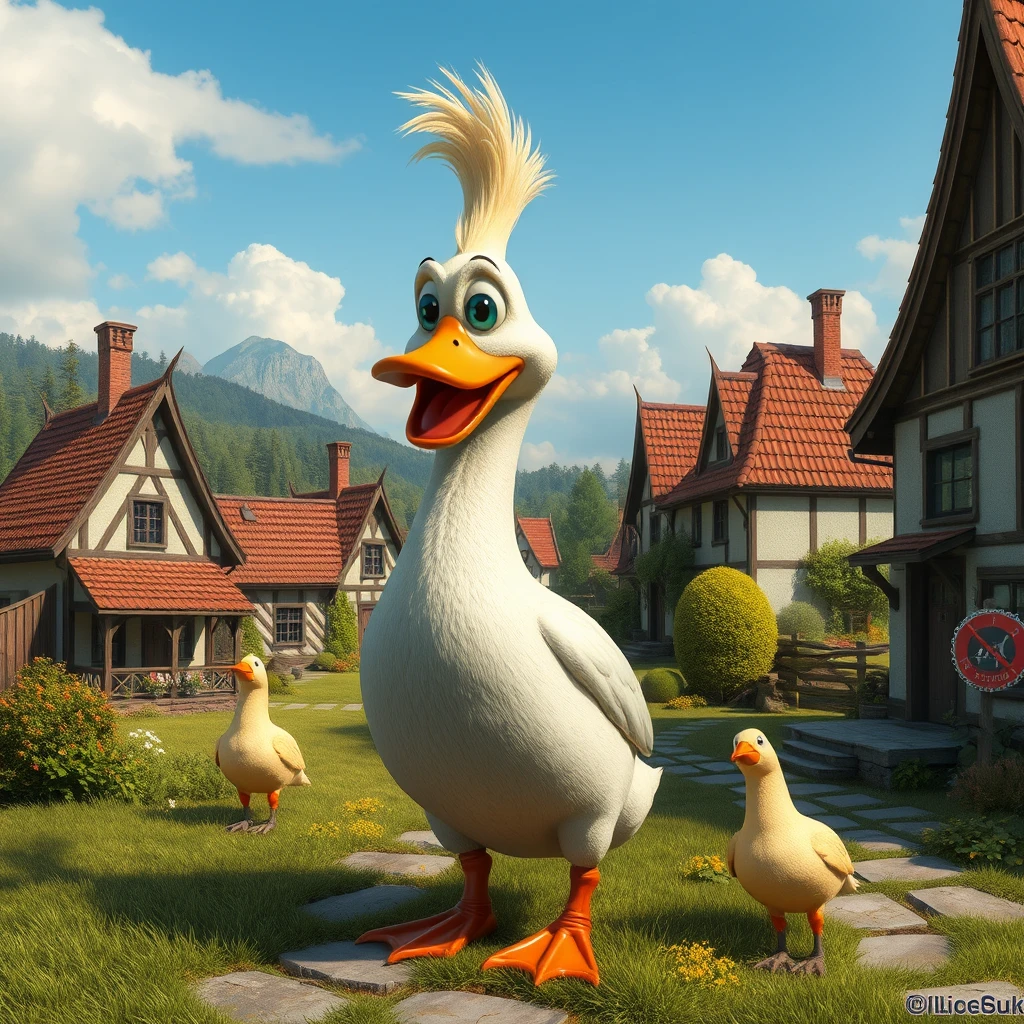 Village of anthropomorphic duck - Image