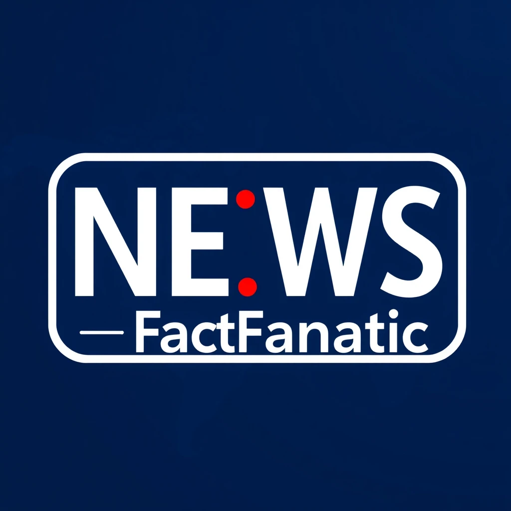 1. Shape and size:
- Rectangular shape, with a 3:2 aspect ratio
- Approximately 600x400 pixels for digital use

2. Color scheme:
- Primary colors: dark blue and white
- Accent colors: bright red and light gray

3. Font:
- Modern, clear sans-serif font for both "NEWS" and "FactFanatic"
- "NEWS" written in capital letters
- "FactFanatic" in a mix of upper and lowercase letters

4. Composition:
- "NEWS" positioned prominently in the upper half of the logo
- "FactFanatic" placed below "NEWS" in a slightly smaller font size

5. Graphic elements:
- Stylized globe or world map as a background element
- Thin lines imitating parallels and meridians

6. Effects:
- Light shadow under the letters for volume
- Subtle gradient on "FactFanatic" text

7. Background:
- Gradient from dark blue to a lighter shade of blue

8. Additional details:
- Small red dot above the letter "i" in "NEWS", stylized as a satellite antenna
- Thin white line separating "NEWS" and "FactFanatic"

9. Variations:
- Monochrome version for black and white printing
- Vertical version with "NEWS" above "FactFanatic" for narrow formats

10. Scalability:
- The logo should be legible in both large and small sizes

11. Arrangement:
- "NEWS" aligned to the left
- "FactFanatic" aligned to the right, creating a dynamic balance

12. Special feature:
- The "F" in "FactFanatic" could be slightly larger and incorporate a subtle checkmark or tick symbol to emphasize fact-checking

This logo combines the authority of a news channel with the unique identity of your "FactFanatic" brand, creating a professional and memorable visual identity.