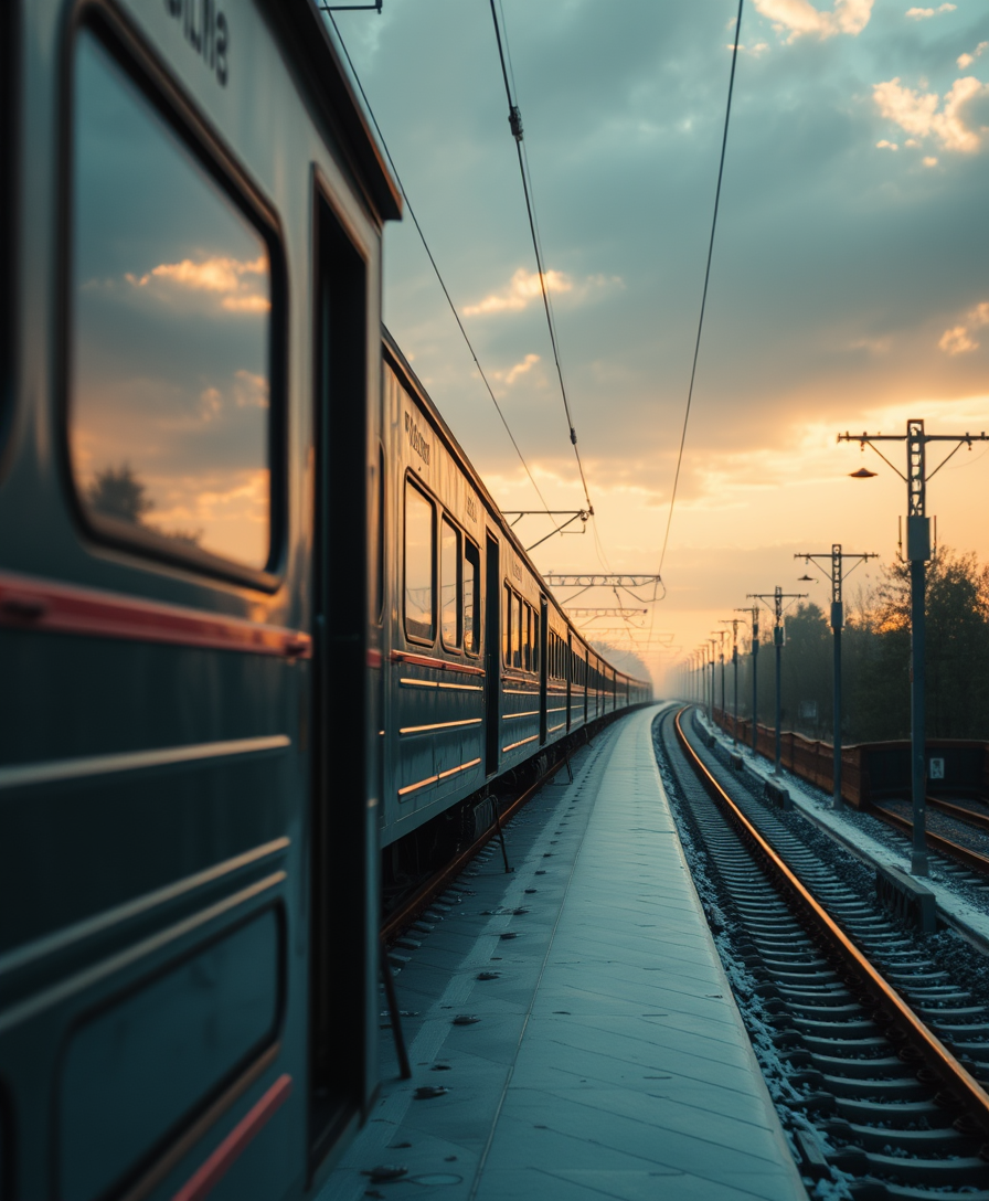 beautiful cinematic view of the train - Image