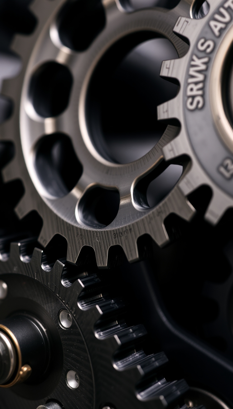 Close Up of Interlocking Gears - Image