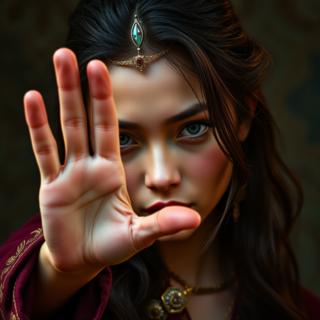 (best quality, masterpeace), (model shot), (perfect composition, golden ratio exposition), beauty detailed hand, hdr, cinematic, trending on artstation, trending on CGSociety, immense details. - Image