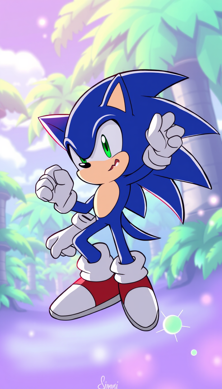 Sonic, anime art style