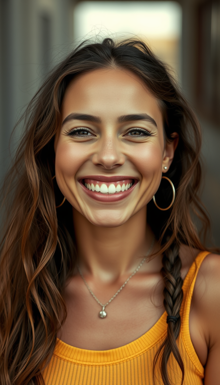 Happy woman, ultra realistic. - Image