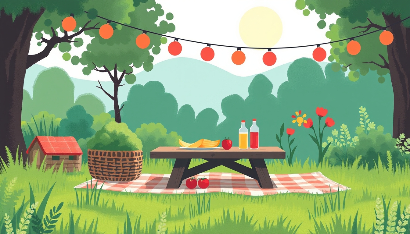 Abstract background picnic