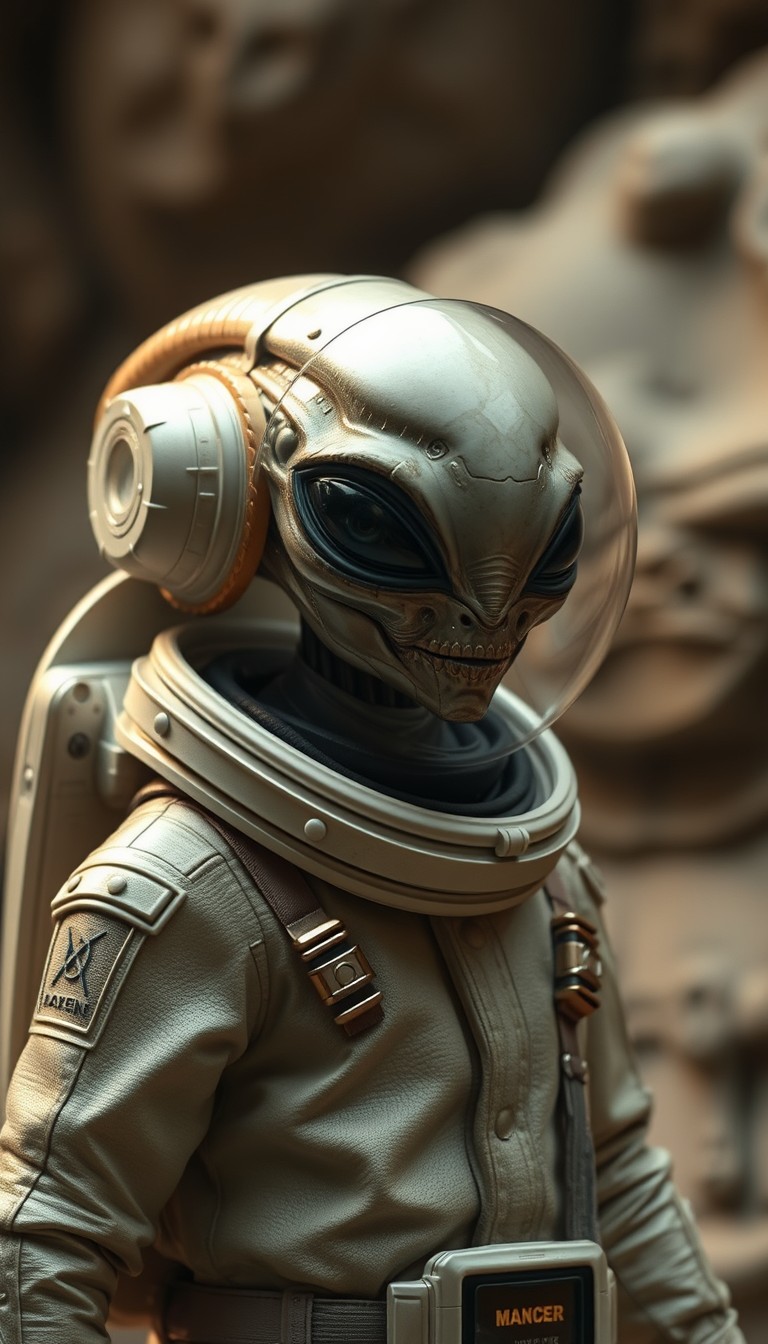 Alien in advanced spacesuit - Image