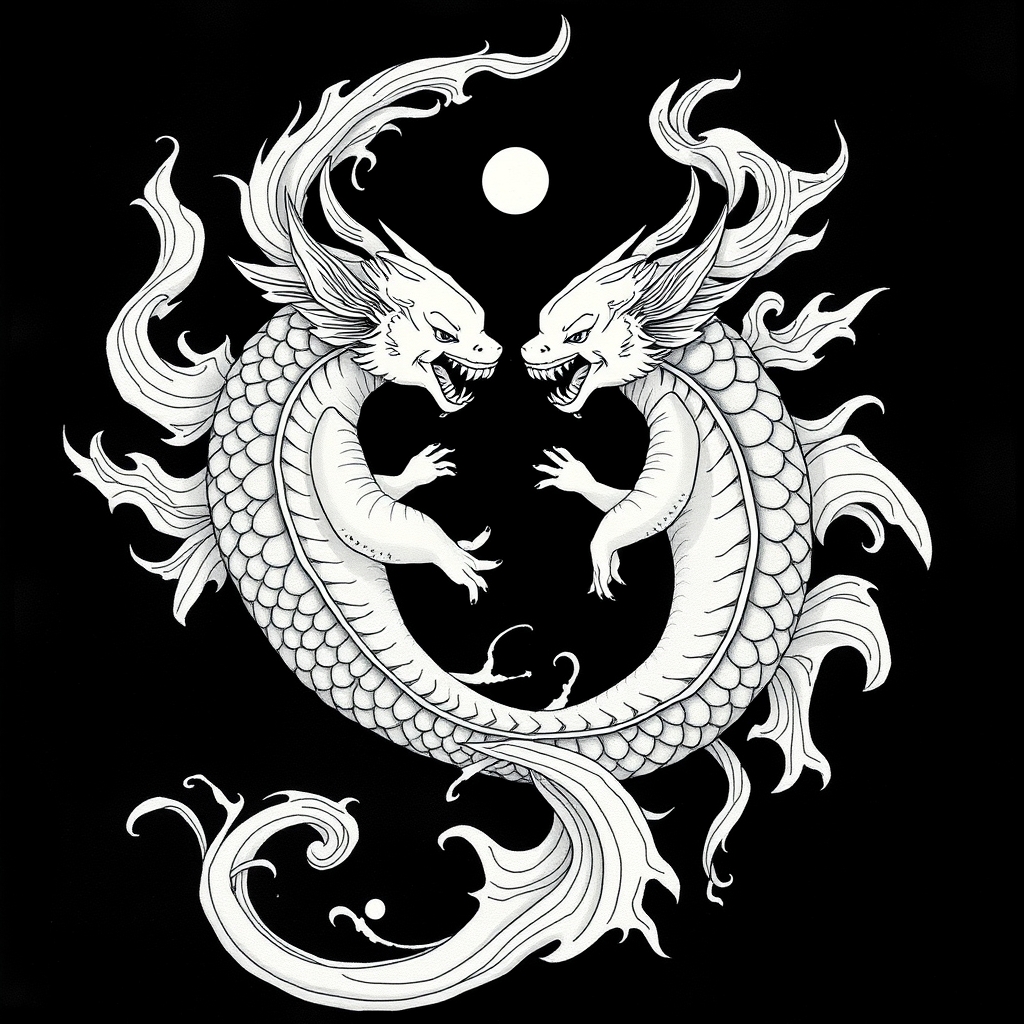 "Koi yin yang trending on ArtStation."