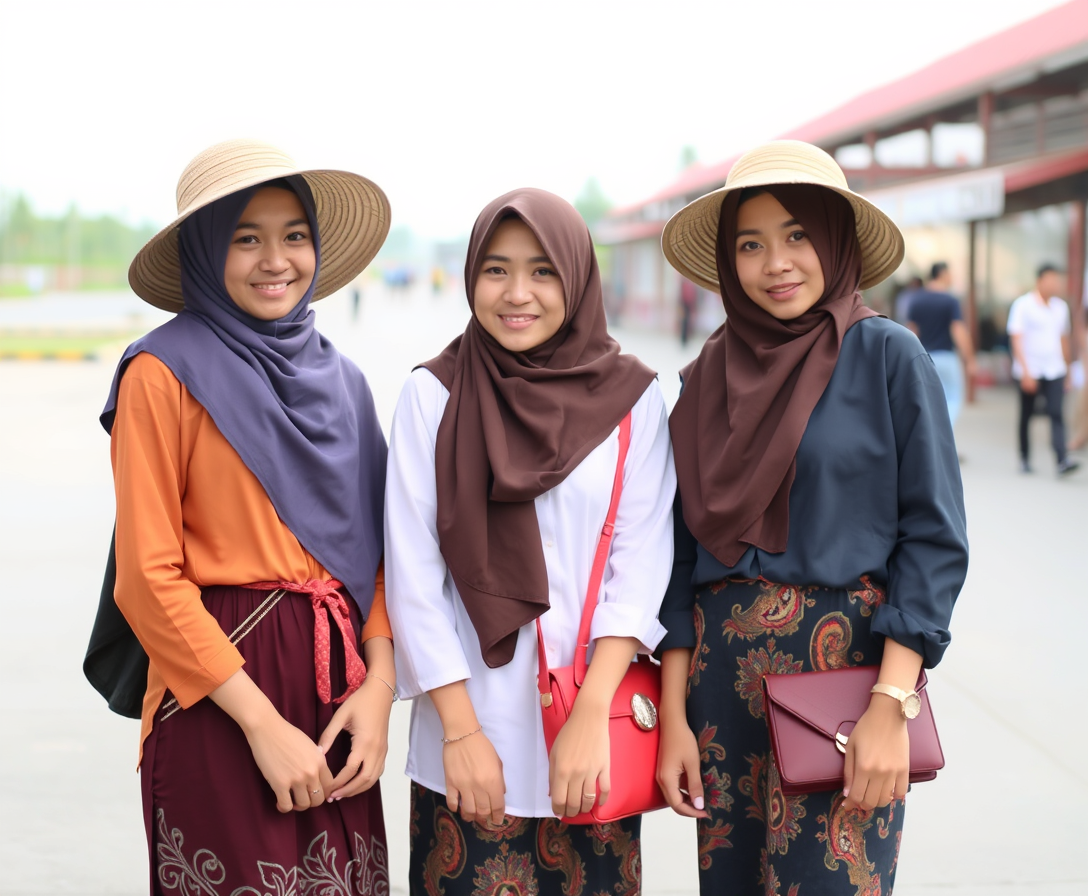 'Indonesian girls are very beautiful, everyday clothing.'