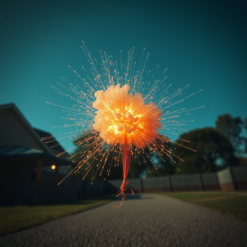 Super Slow Motion Shot of balloon explosion Moving Towards Camera - Image