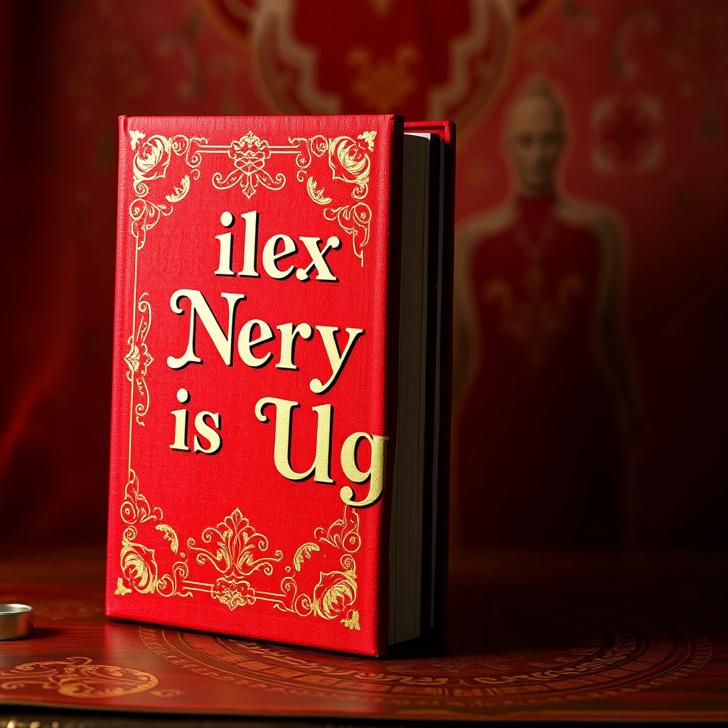 A red fancy book with the title: Álex Nery is Ugly.