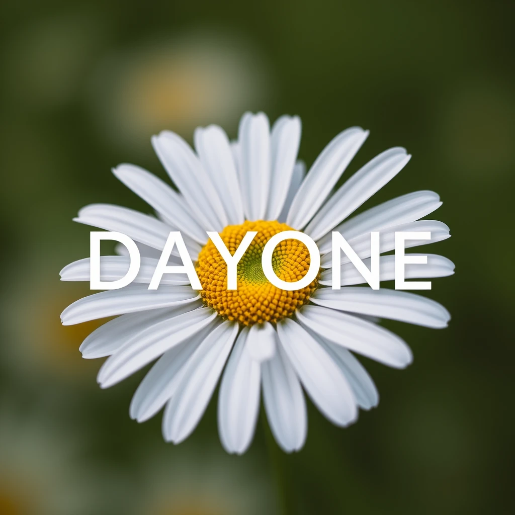 daisy background, text "DAYONE"