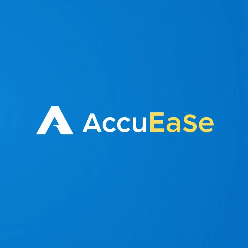 Make a logo for my application named "AccuEASE" featuring the letter A but with an IT nuance.