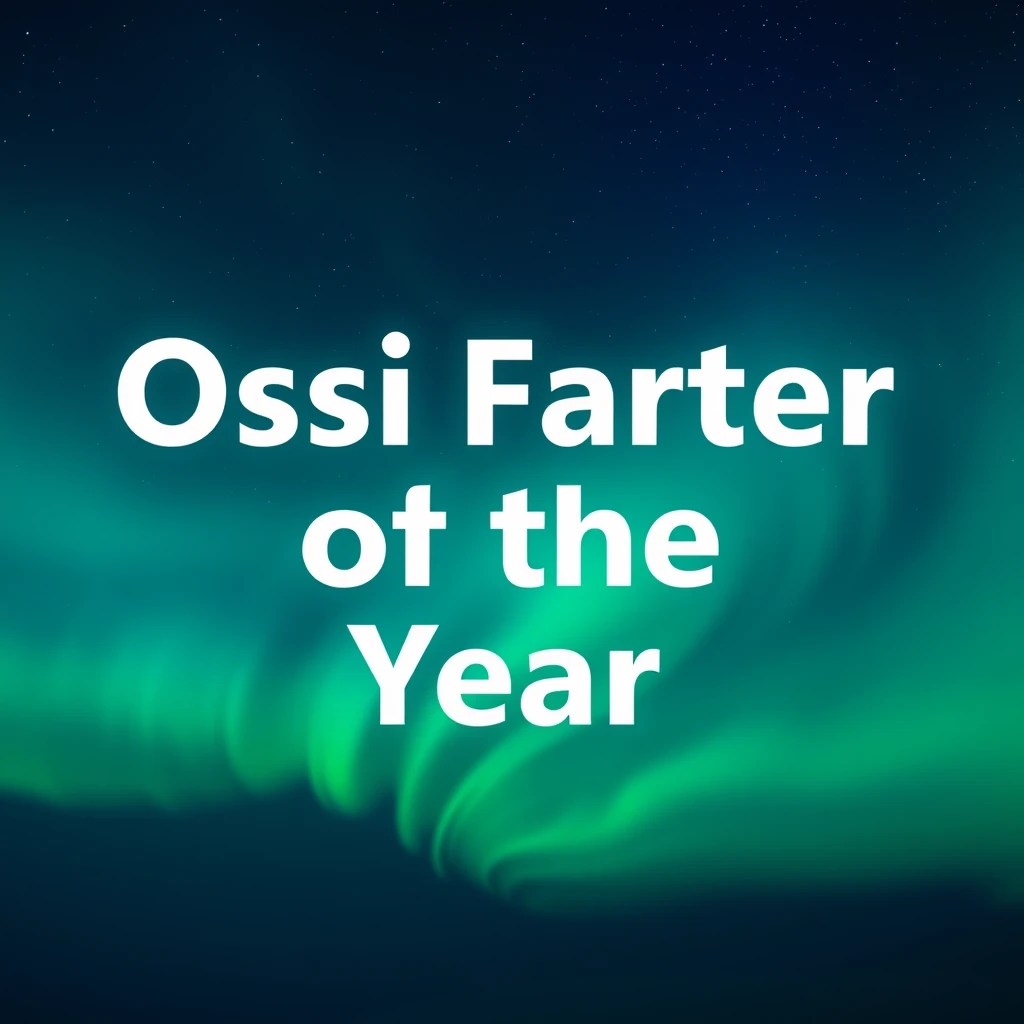 Create a Microsoft Copilot themed background image with readable text "Ossi Farter of the Year". - Image