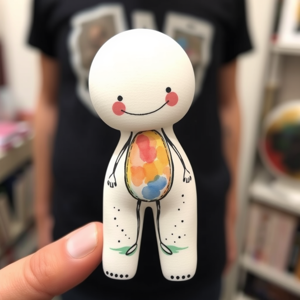 miniature funny watercolor lighthearted body art