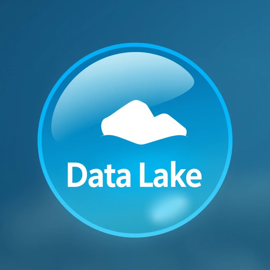 Give a background transparent icon that represents our data lake project for our insurance company.