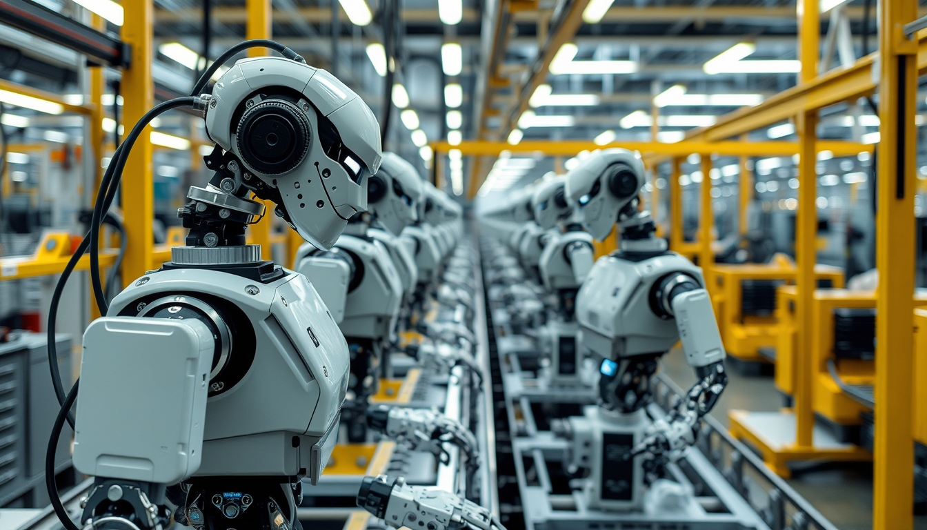 AI-driven robotic assembly line, symbolizing automation in the new economy. - Image