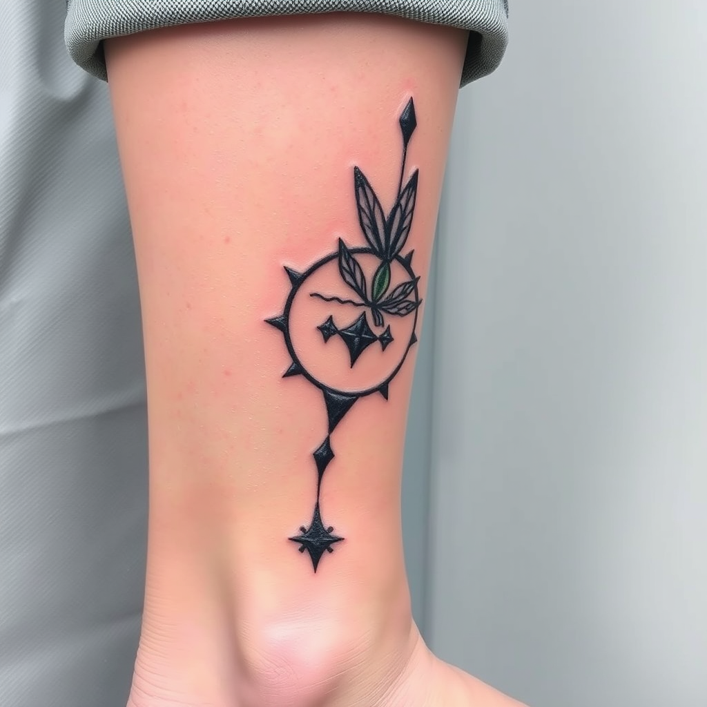 Tattoo image, outer ankle - Image