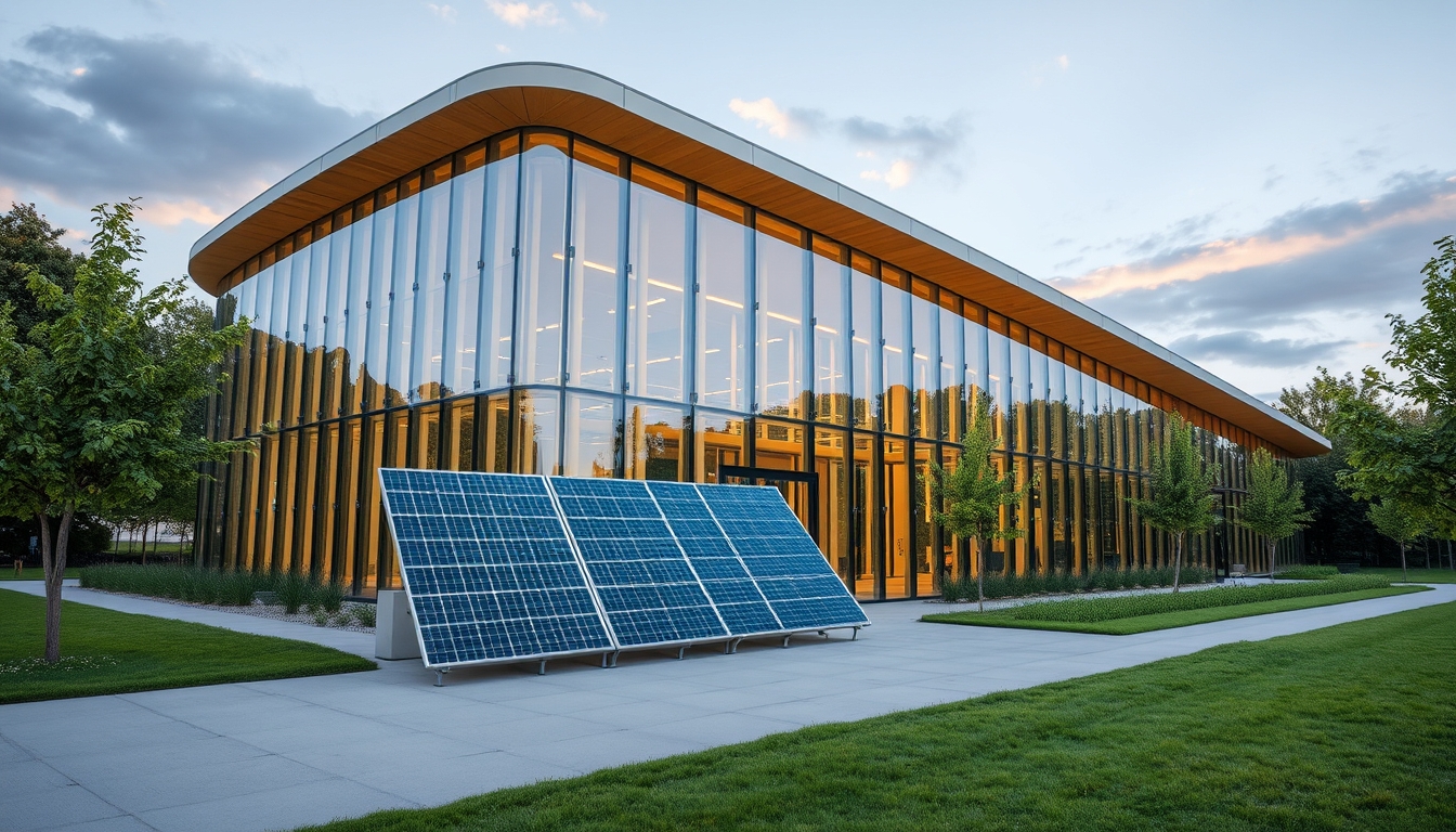 Renewable energy research center, symbolizing innovation in energy.