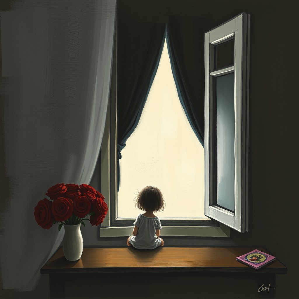 "A girl by the window" - Image