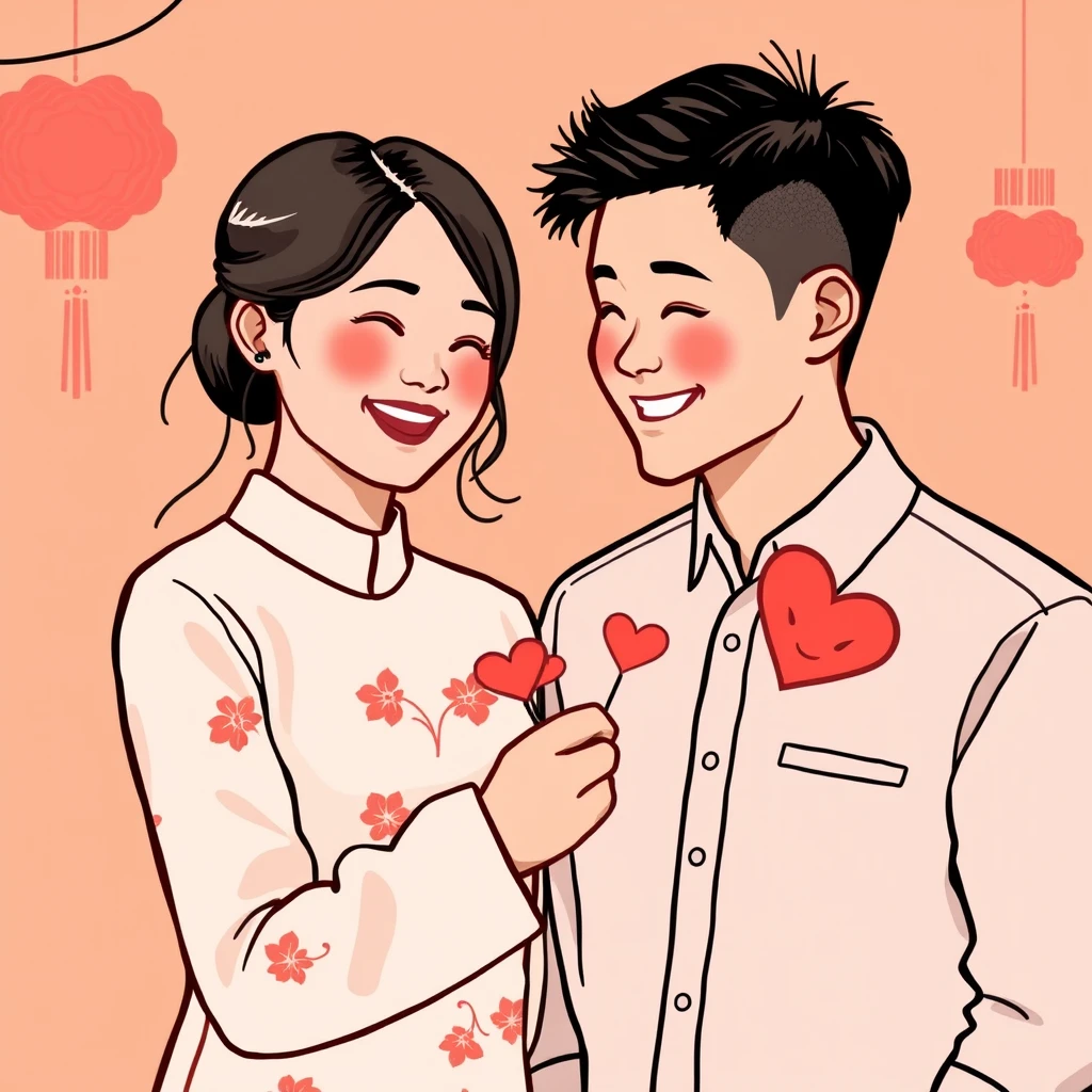 "Everyone, happy Chinese Valentine's Day! Be kind to your loved ones! Please sing a song for everyone."