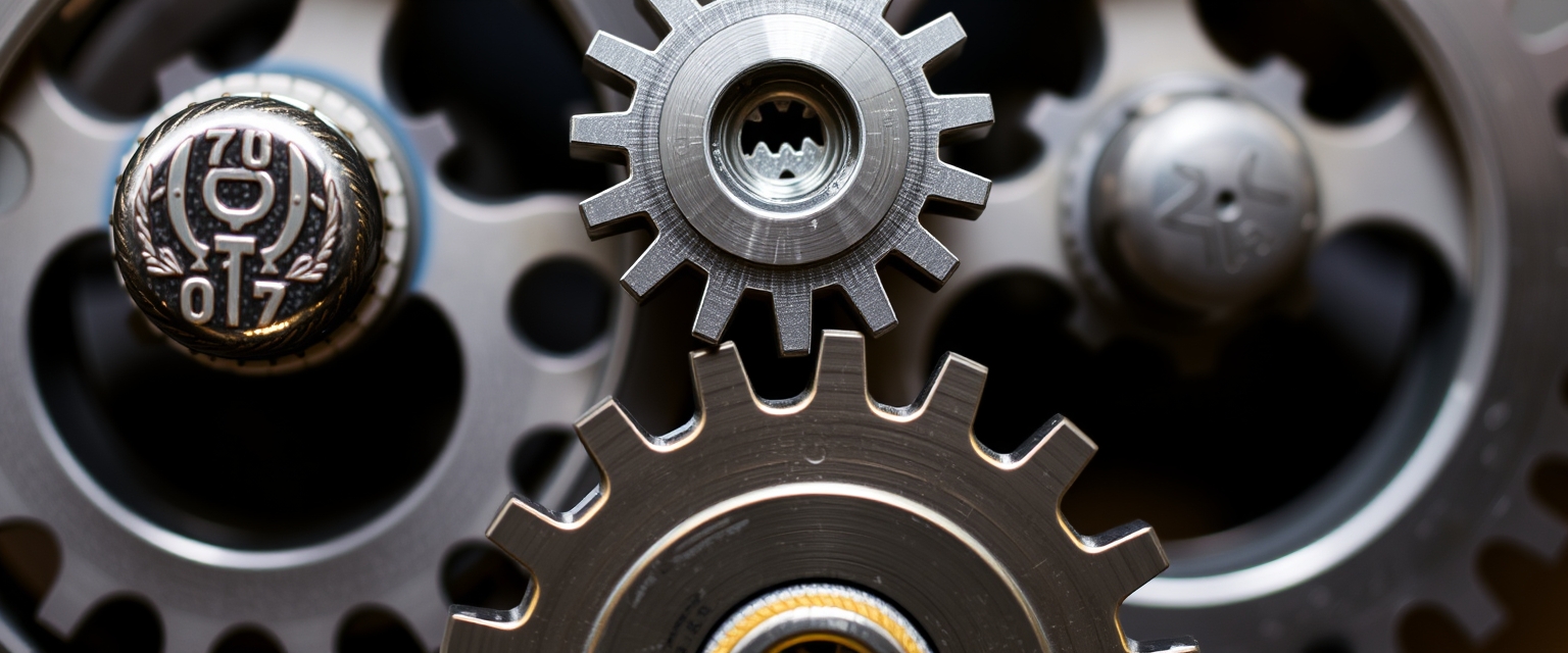 Close Up of Interlocking Gears