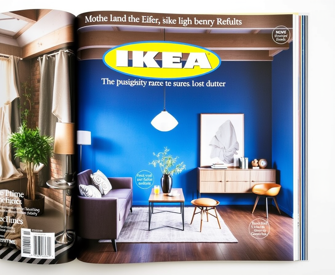 Ikea title page interior design magazine - Image