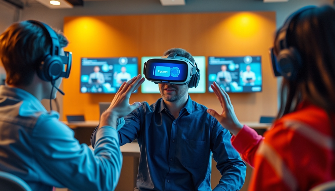 Remote learning with VR technology, depicting education innovation. - Image