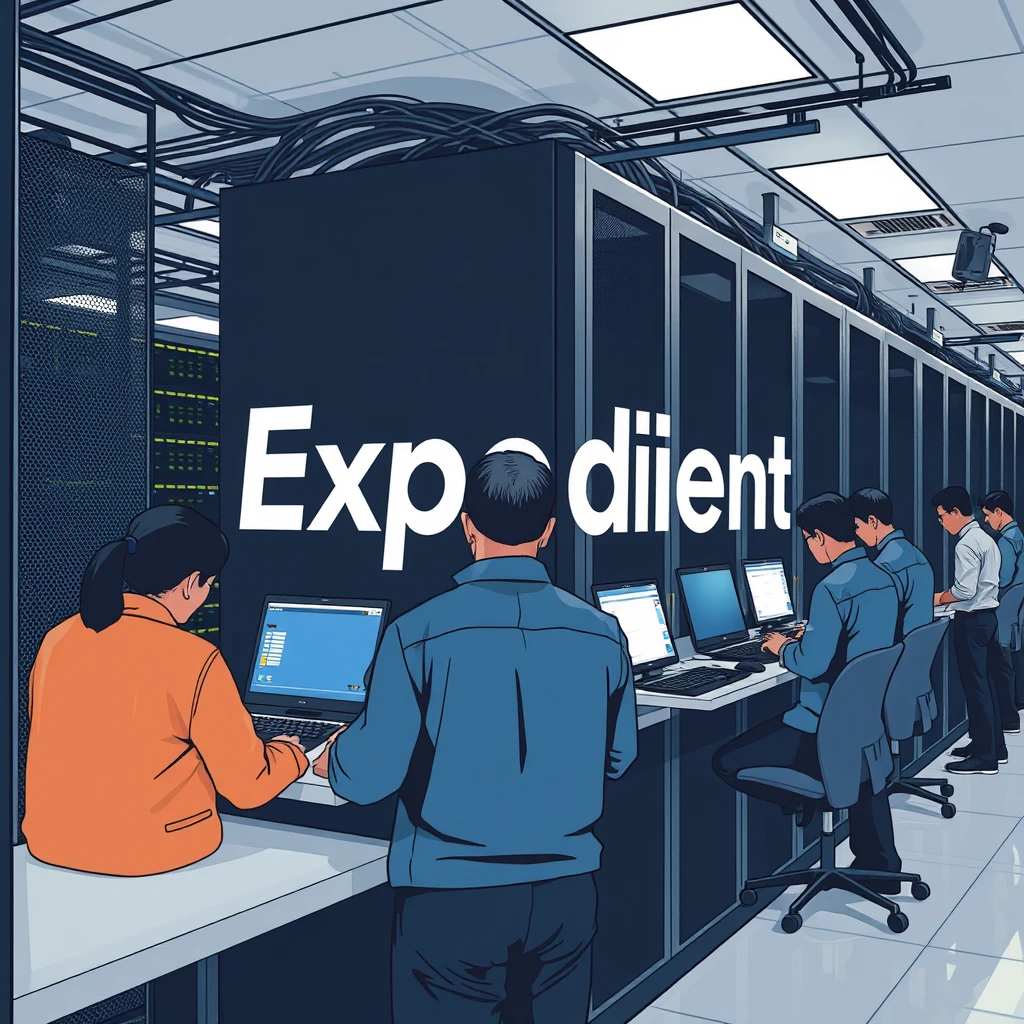 The data center name is "Expedient", there are many employees working there and network incidents are very common. - Image