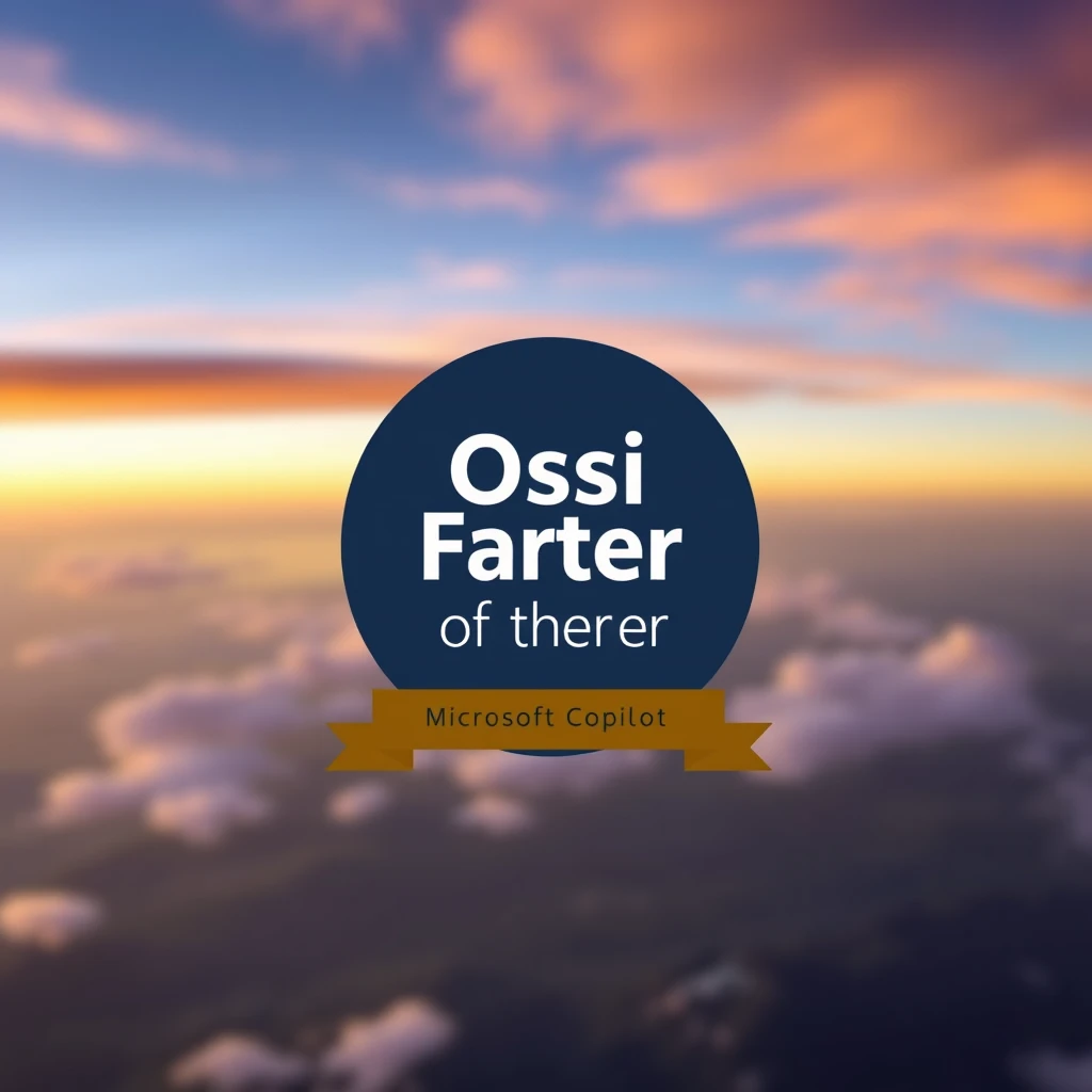 Create a Microsoft Copilot themed background image with readable text "Ossi Farter of the Year". - Image