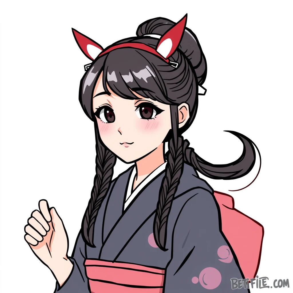 How to draw Nezuko step by step - Image