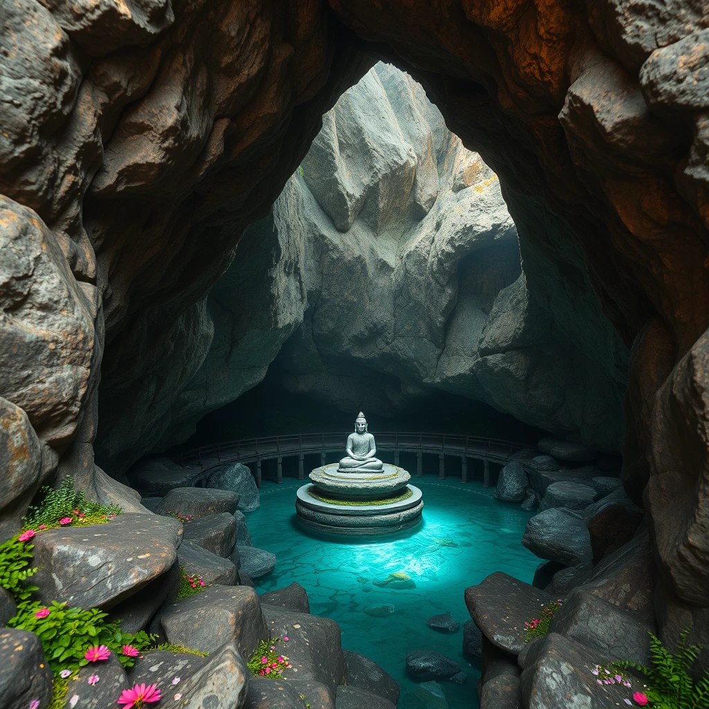 "A cave where immortals can meditate and cultivate, warm in winter and cool in summer, full of the vitality of spring."