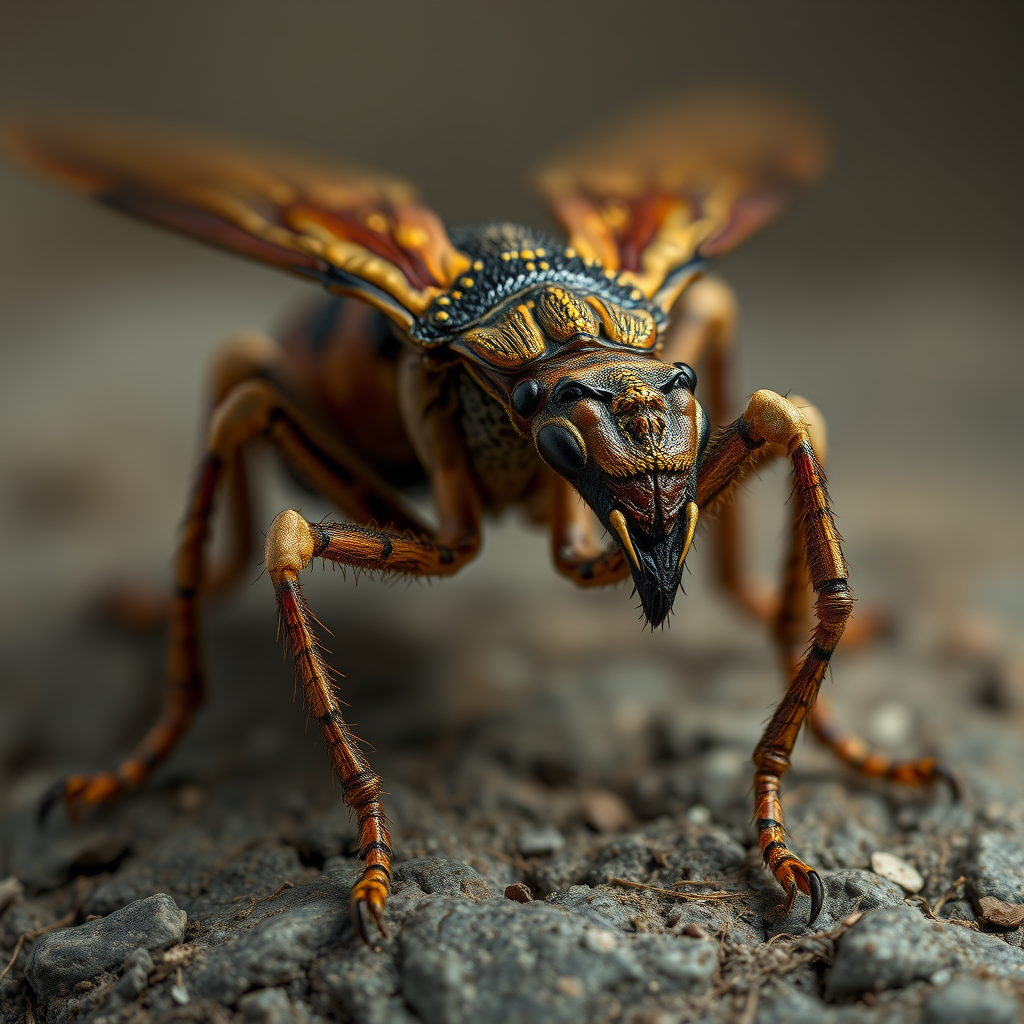 insect blend creature, realistic